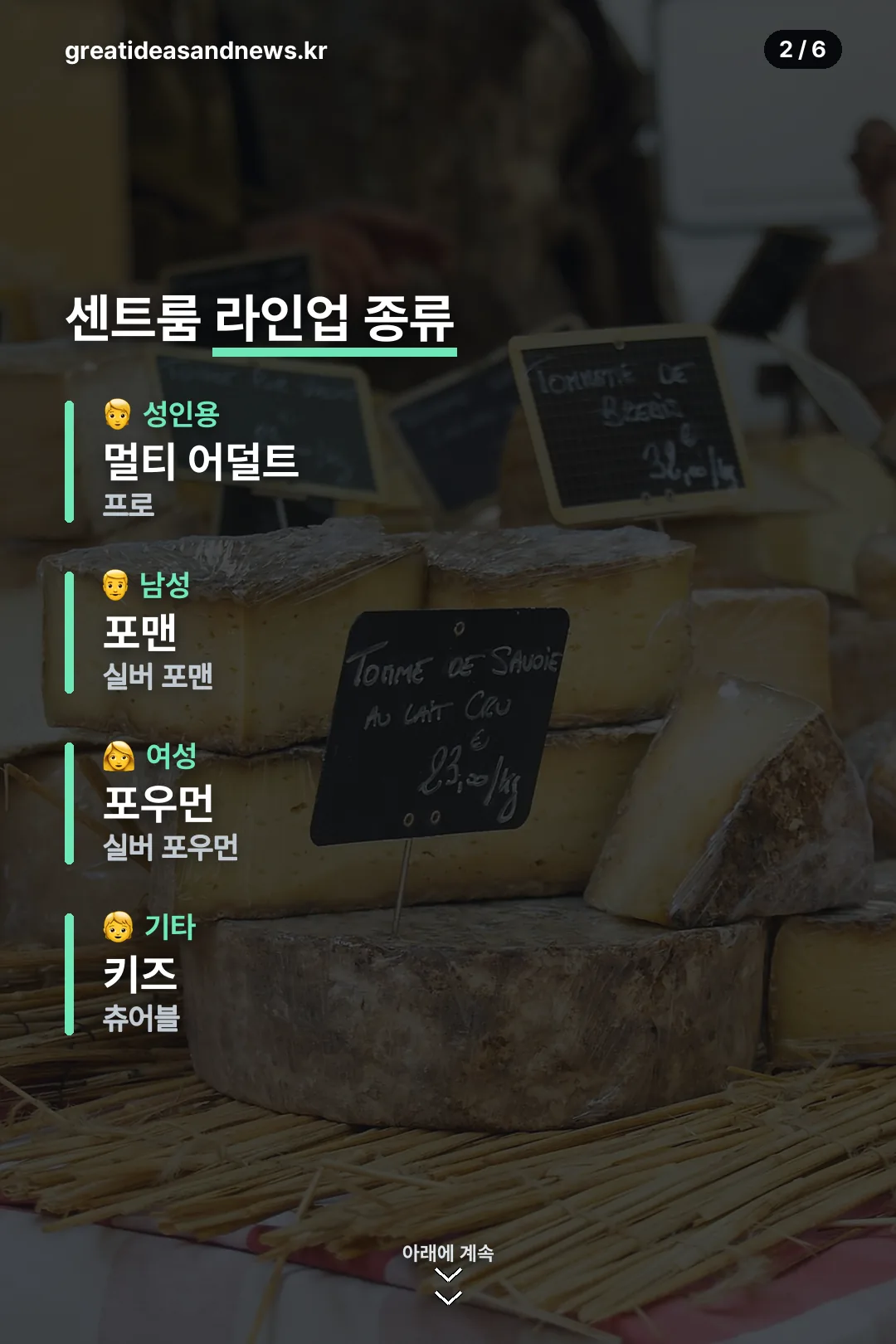 센트룸 라인업 종류