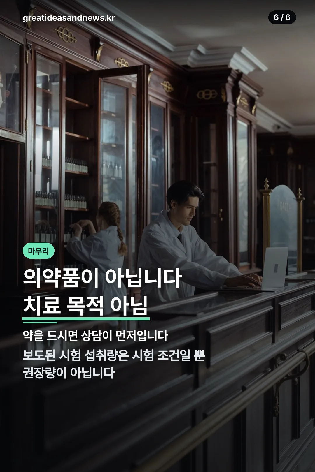 의약품 아님 마무리