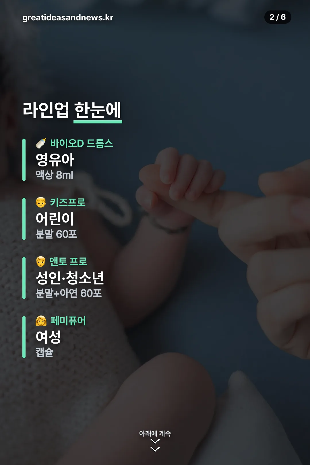 대상별 라인업 요약