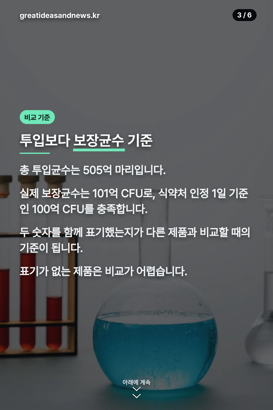 보장균수 비교 기준