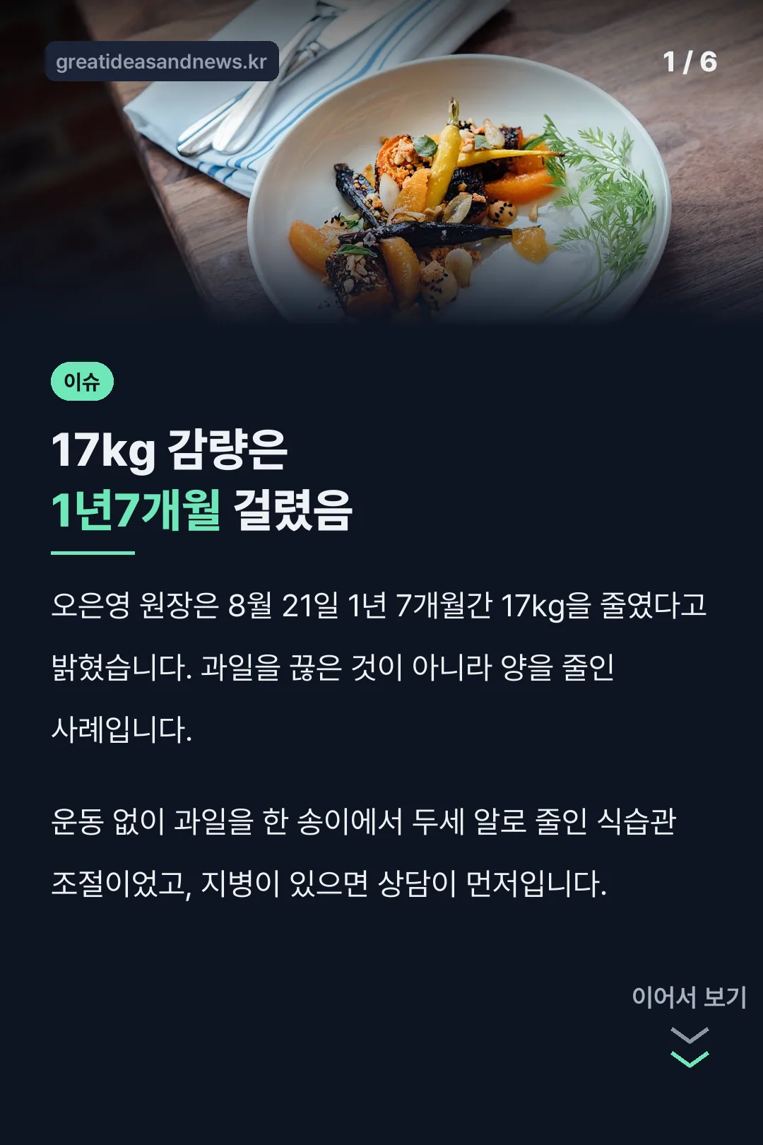 17kg 감량은 1년7개월 걸렸음