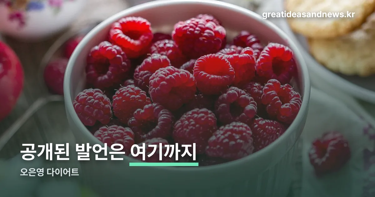 오은영 다이어트 정리 썸네일